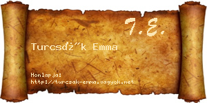 Turcsák Emma névjegykártya