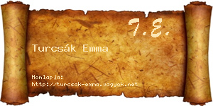 Turcsák Emma névjegykártya