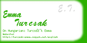 emma turcsak business card